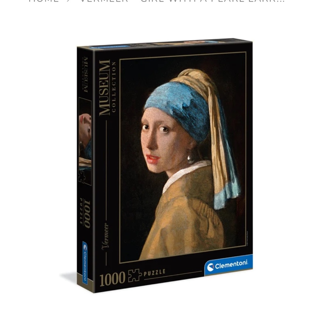Clementoni 1000 Piece Puzzle: Vermeer - Girl With A Pearl Earring